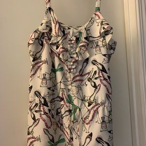 LC Lauren Conrad Fashion Blouse with Tying Waist